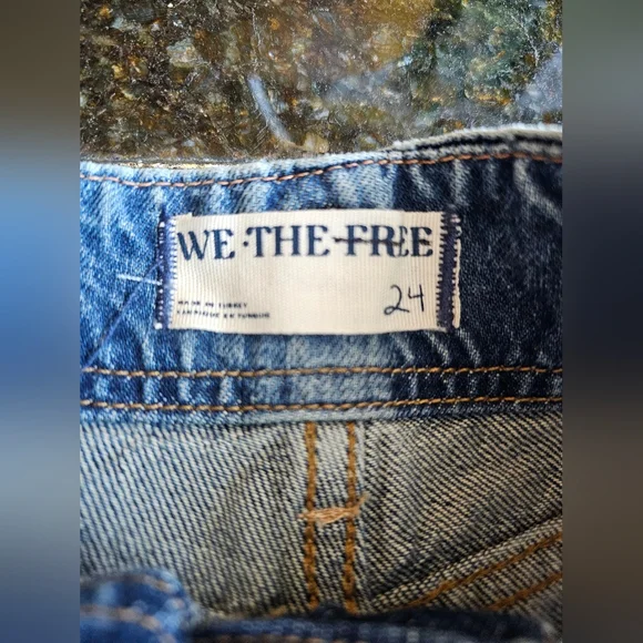 Free people We the free Aster high rise Straight Leg Jeans in Swarm Sz 24 - Picture 8 of 13